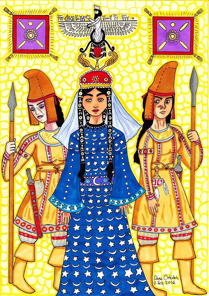 Queen Boran (590-632) was the Sasanian queen who reigned from 630 to 632 – one of the few women to rule in Iranian history.  #WomensHistoryMonth Text & pix: Dana Orkideh  https://www.facebook.com/Orkideh84/photos/a.1005321352892035/959810924109745/?type=3&theater
