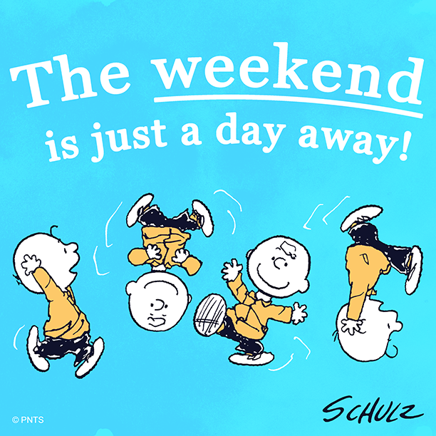 Snoopy's tweet image. #tfw the weekend is just a day away.