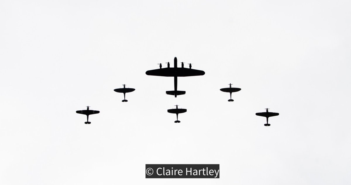 One for #formationfriday the BBMF silhouetted as they pass down the Mall in London for RAF100