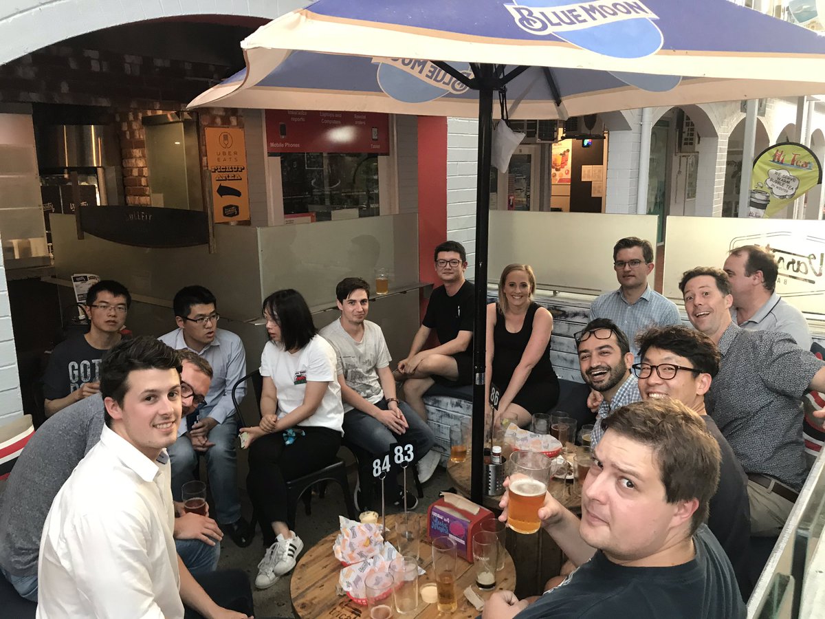 arash_niya's tweet photo. Fantastic evening with @aclngf fellows after my last day at @UWAresearch, thank you all and especially  @ericfmay for all your support during the last 3 years. It’s time to start a new chapter of my academic life as a lecturer at @CurtinUni https://t.co/AcDBqZnUK8