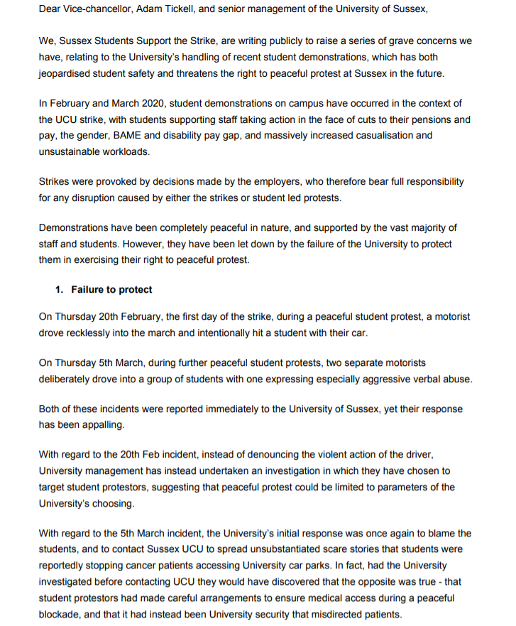 Sussex Supports the Strike tweet media