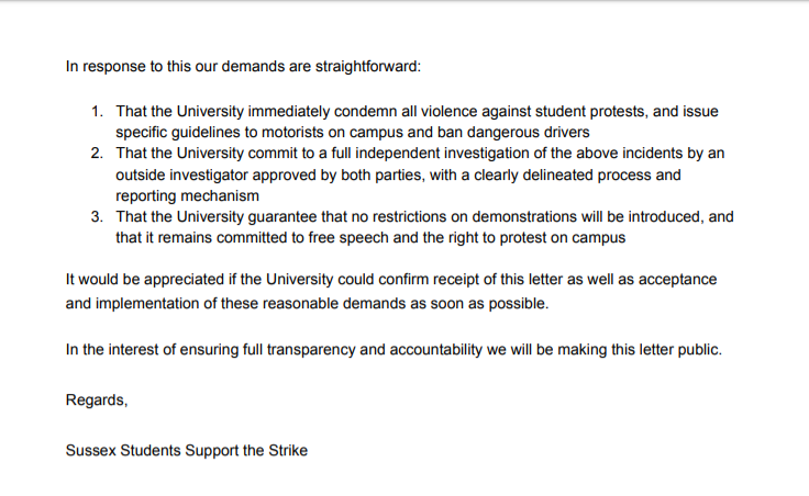 Sussex Supports the Strike tweet media