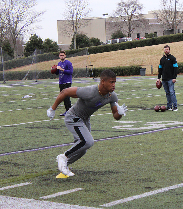 PaladinFootball's tweet photo. Couple photos from yesterday's Pro Day 2020. #FUAllTheTime https://t.co/kj92uqUcKa