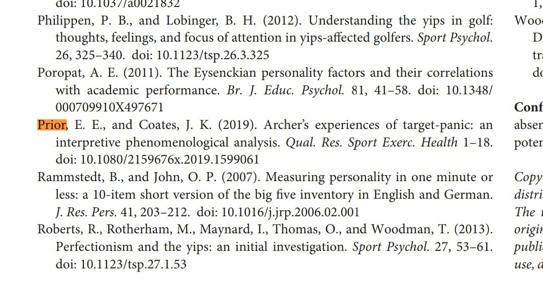 EPSportsPsych's tweet photo. Finding out that you've been cited for the first time 🤩🤩🤩 @DrJanineCoates #targetpanic #research #performanceblocks #sportspsychology https://t.co/ZssmzQoAie
