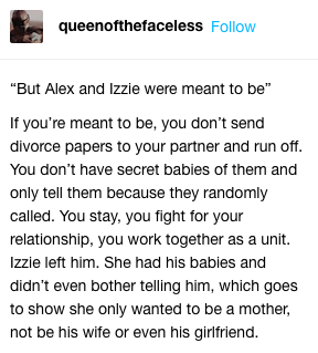 rxsehathomir's tweet photo. THIS. i have nothing more to add. alex ending up with izzie is the worst thing ever and it makes zero sense. #GreysAnatomy https://t.co/221hSfQHAk