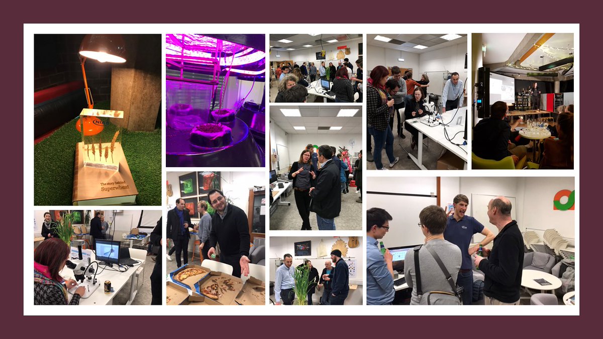 Brilliant evening at #MadeInCambridge sharing the story of Cambridge + wheat. Cracking after-party <a href="/cammakespace/">Makespace</a> with the awesome <a href="/niabgroup/">Niab</a> team showcasing lots of the  work we do: from crossing to grain dissection, bio-making &amp; phenotyping, bread-making and more.