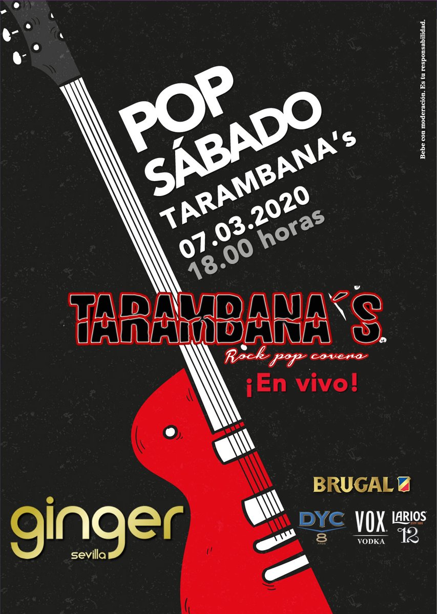 Este sábado a las 18 horas, Tarambana's estarán dándolo todo en #GingerSevilla. 

No puedes faltar! Te espera una gran tarde de sábado. 

#musicaendirecto #salirensevilla #sevillaeste