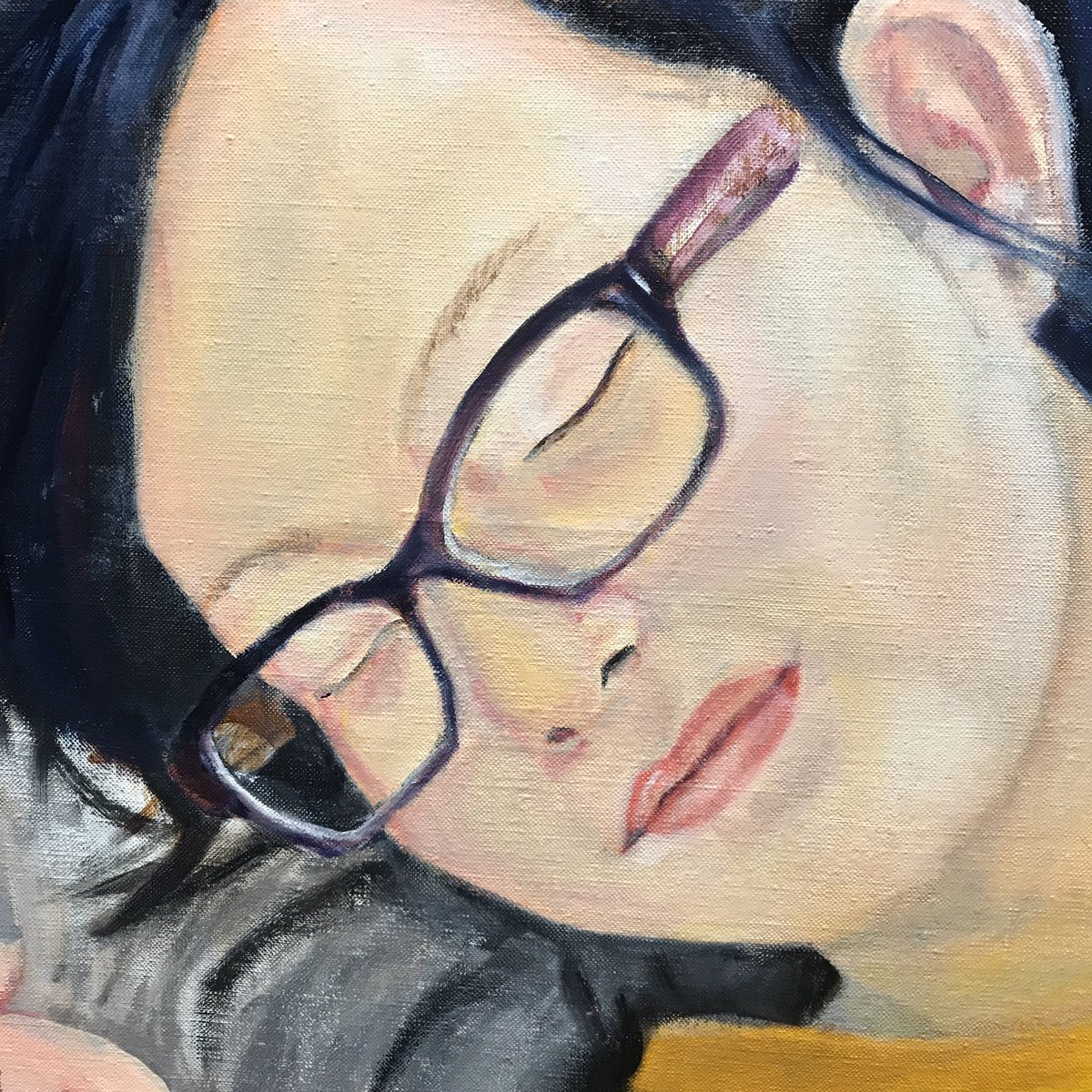 AndreaColtman's tweet photo. #closeupdetail #wip #inthestudio #finishingwhatistarted ... #tryingtomakesenseoflife #personalhistory #workhistory #badmemories #goodmemories #psychogeography #transience #nonplace #interstice #connect #disconnect #londonartist #oilonlinen #womeninart #koppelproject #soho #kunst https://t.co/RpmvpuT4DS
