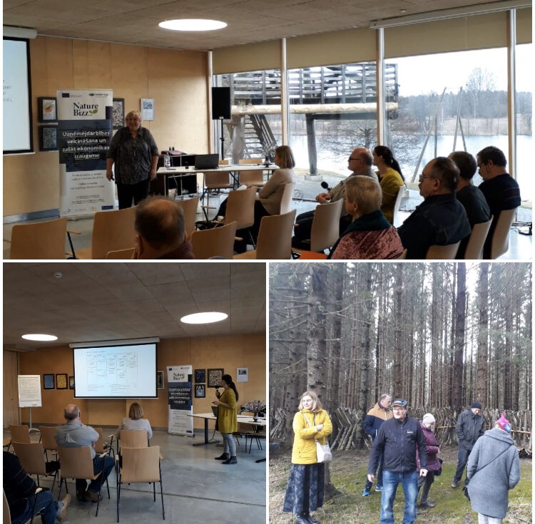 NatureBizz's tweet photo. On March 5, the NatureBizz project team met with green micro-entrepreneurs of Vidzeme in Aloja. During the meeting, the entrepreneurs were introduced to the training program for entrepreneurship developed during the project, as well as visiting Aloja entrepreneurs. #NatureBizz https://t.co/iujXYGYsT4