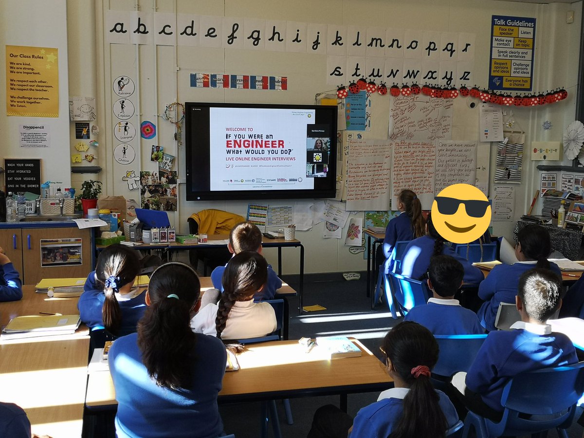 EastDeneY5's tweet photo. All checked in ready to talk live to engineer Laura Bucheler for #BSW20. @Leadersaward #ifyouwereanengineerwhatwouldyoudo https://t.co/yjY5lquSXx