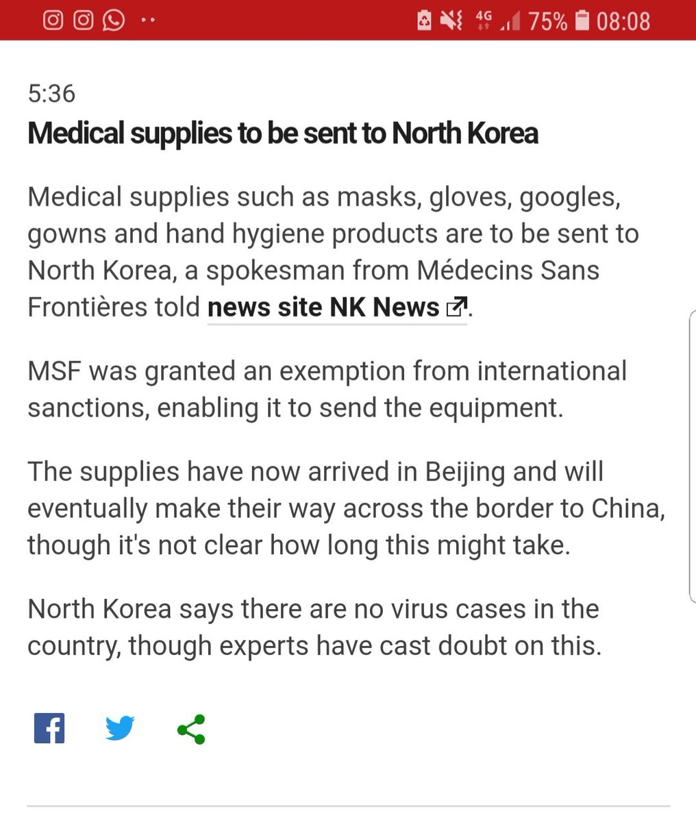 We fear <a href="/MSF/">MSF International</a> may cause a diplomatic incident with their supply of <a href="/Google/">Google</a> s to the people of N Korea #COVIDー19 #Google