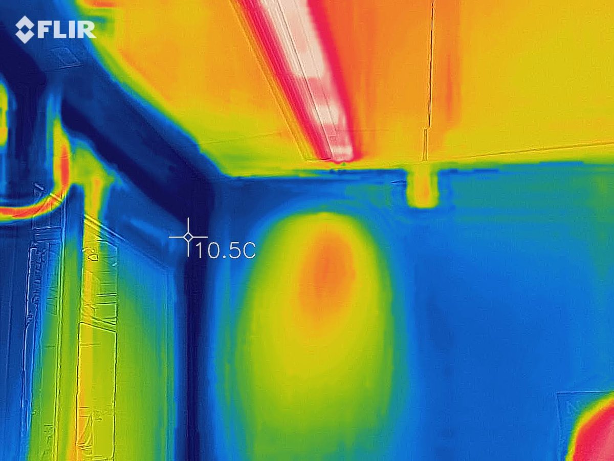 DowlingBlunt's tweet photo. Thermal images from a recent over door air curtain survey at @jlandpartners Oxford Street store. The new units have made a massive improvement to comfort in the new accessories department. @HurlstonesNorth https://t.co/tvY93QovS3