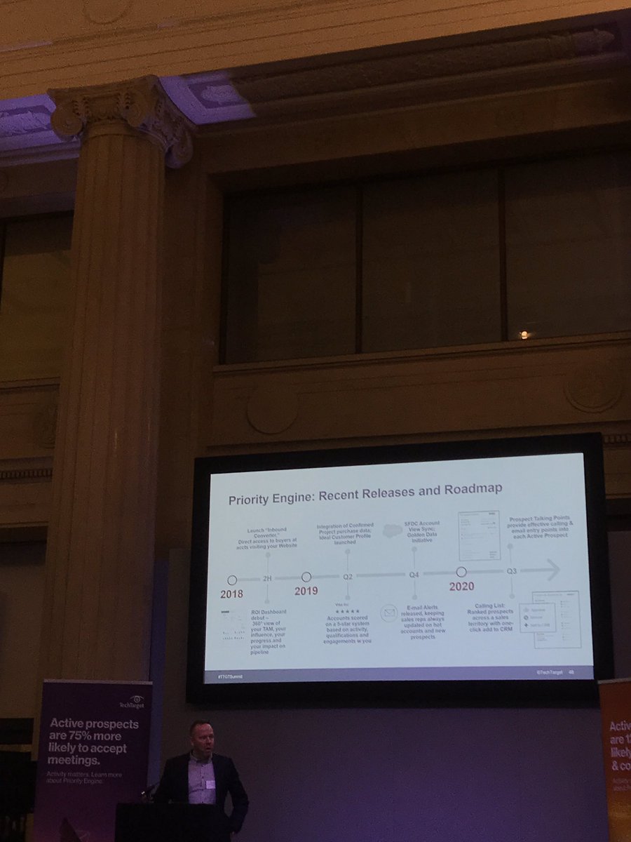 InformaTTGT's tweet photo. @CFMitchellUMD gives an update on Priority Engine, @TechTarget’s #PurchaseIntent data tool #TTGTSummit https://t.co/GVPi23Irs4