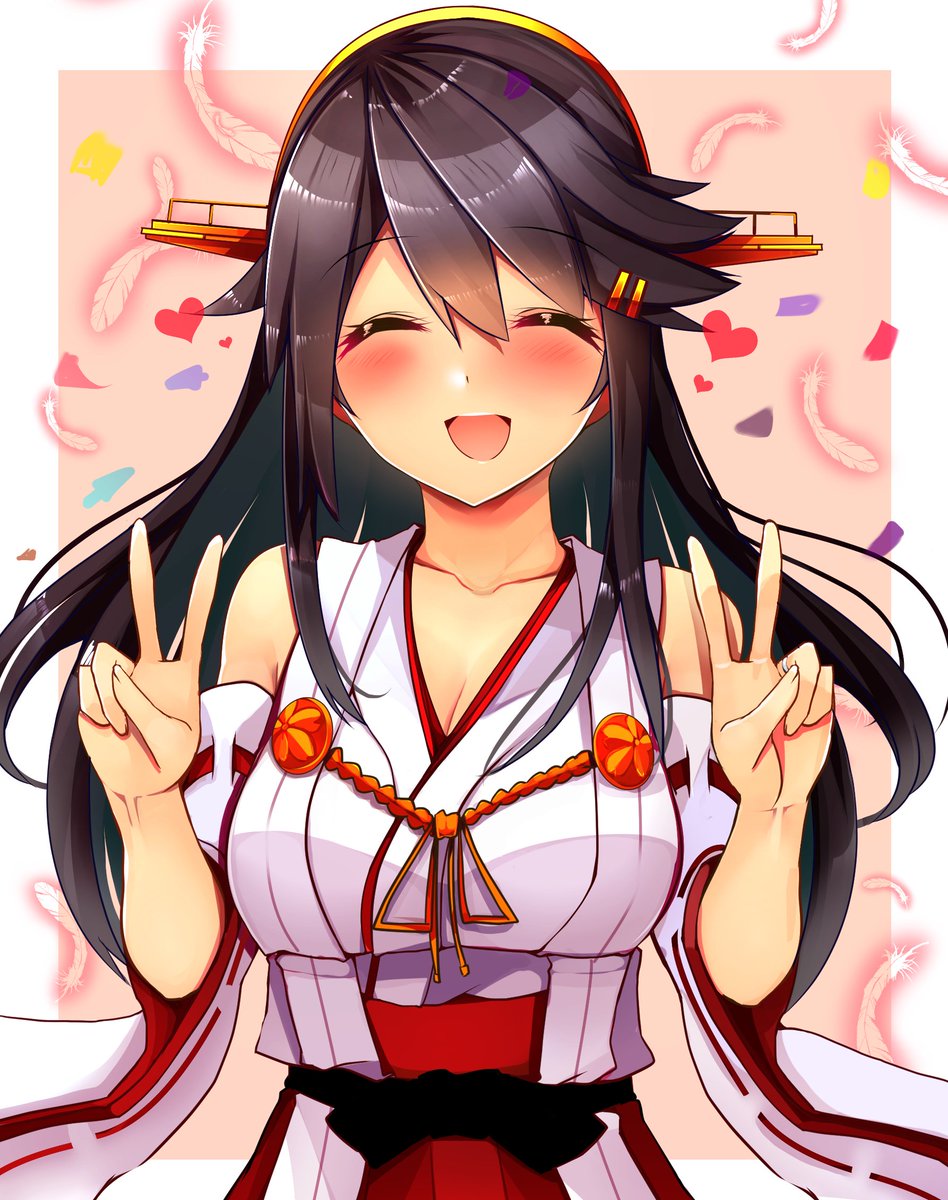 榛名(艦これ) ,haruna_kai_ni_(kancolle) 「#貴方が何オタクで誰推しか当てる
あててみろよ 」|つくねこさん(充電中)のイラスト