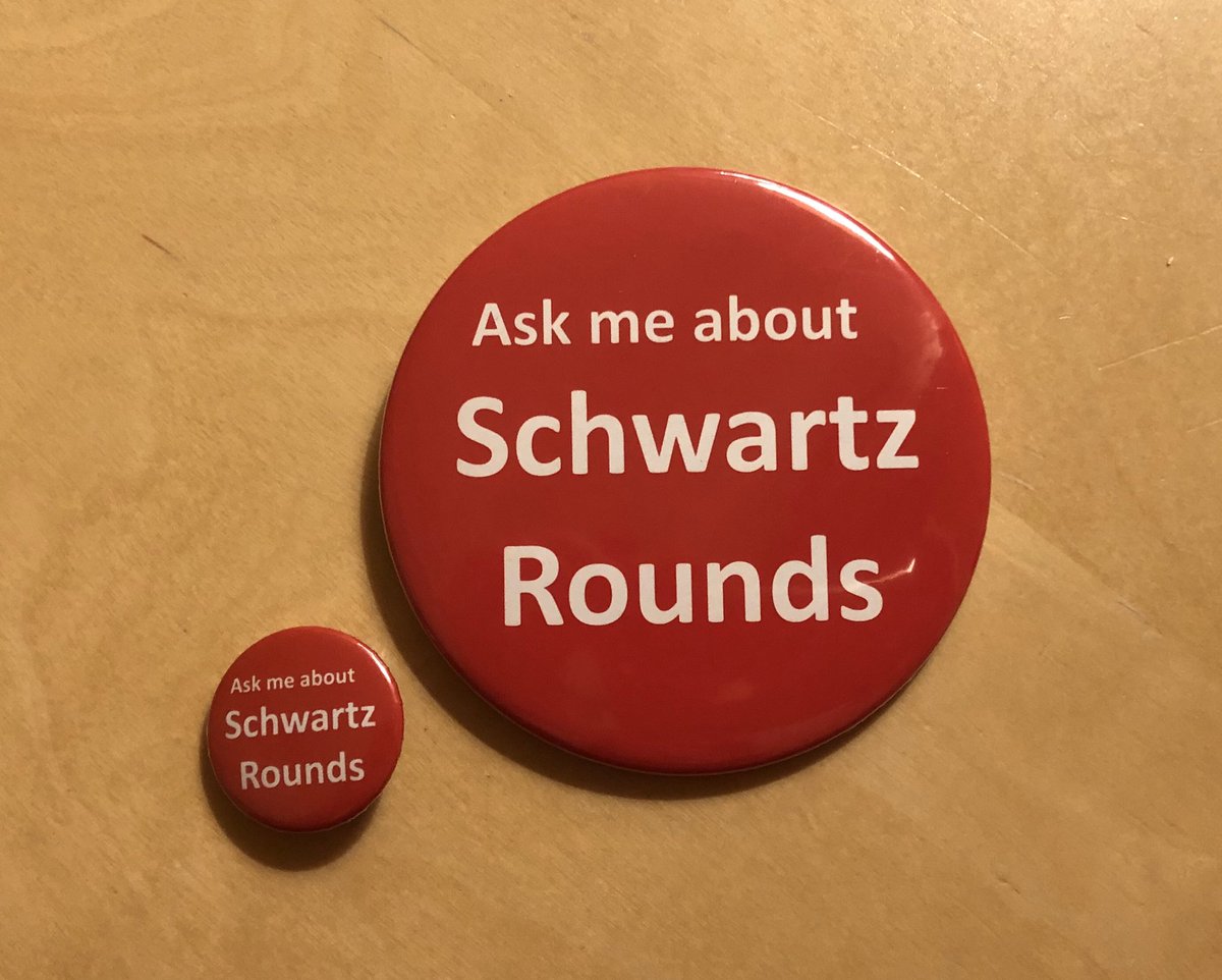 A while ago I ordered some 1” badges to get staff <a href="/NWAngliaFT/">NWAngliaFT</a> talking about #SchwartzRounds. At Monday’s steering group meeting someone said they were a bit small. I ordered some bigger ones - I may have overdone it! But they should do the trick - all staff are welcome to attend.