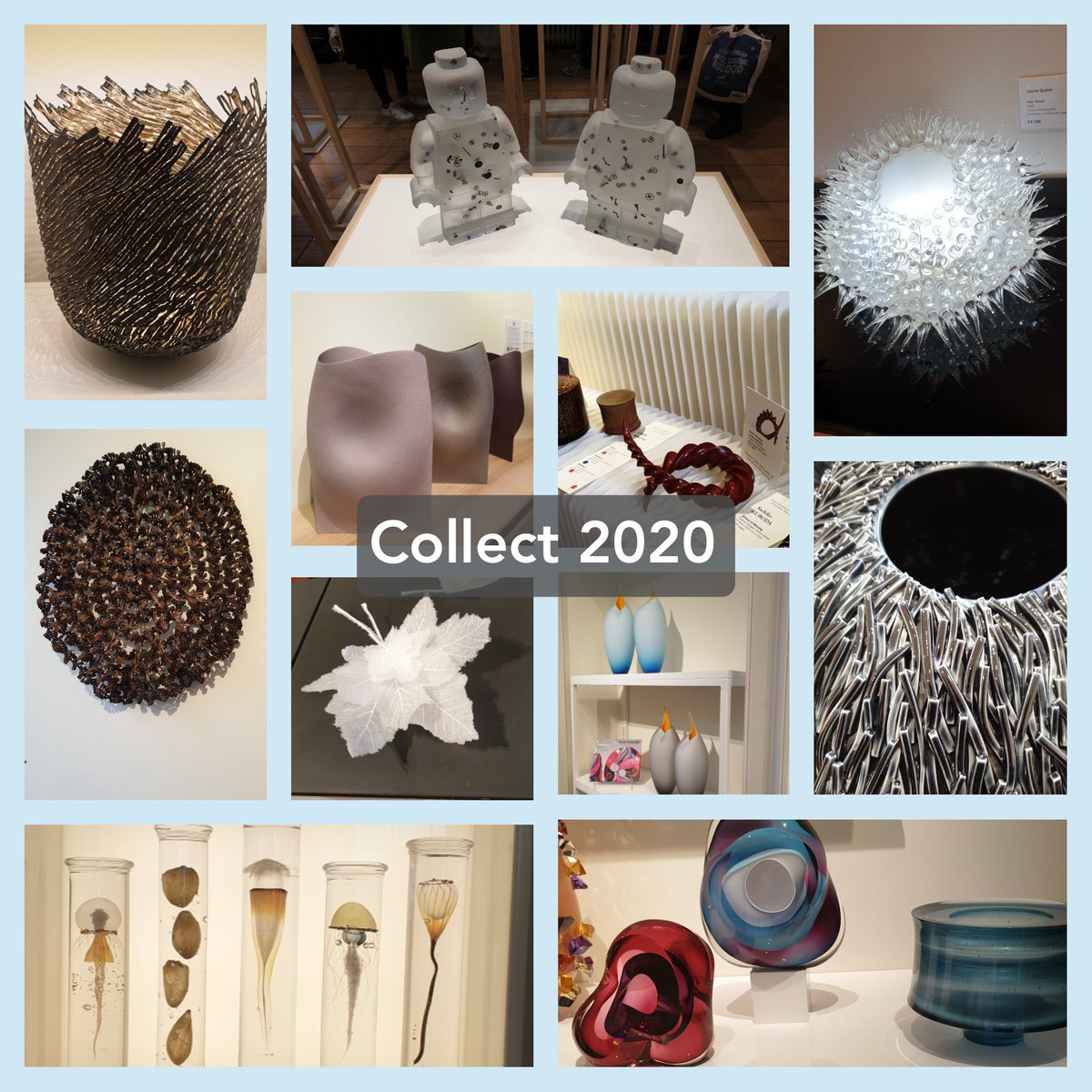 irjaynie's tweet photo. Stunning work on display at Collect last week held at Somerset House. 
Well done to all that took part, and fantastic to see work from graduates and staff of UCA Farnham
#Collect2020 #ucafarnham https://t.co/OZYDbJ7YGO