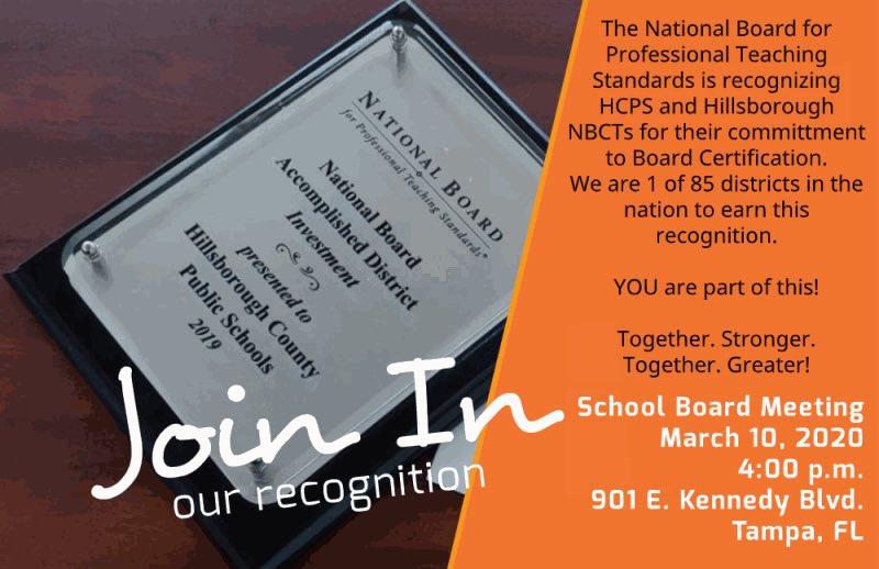 Are you a NBCT? Join us in celebrating our recognition as an accomplished district!