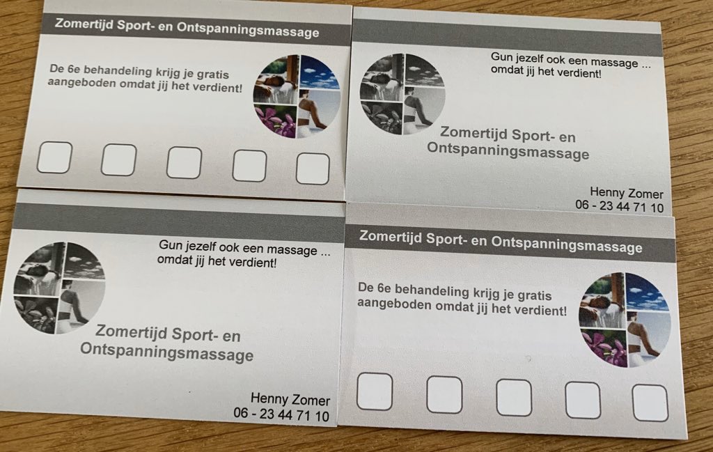 Zomertijdm's tweet photo. Vanaf vandaag ontvang je bij een massage een klantenkaart. Enne de 6e behandeling word je gratis aangeboden. Zie ik je snel?

Maak een afspraak via https://t.co/jHErp02Riq. https://t.co/ggGW2WT1l8