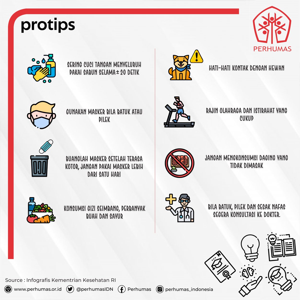 PerhumasIDN's tweet photo. Jangan panik dan tetap tenang yaa Sobat Humas! Dan jangan lupa tips ini yaa 👋🏻😊
__
#ProTips #ProfesionalTips #PERHUMAS #IndonesiaBicaraBaik https://t.co/ak9jQAxwKr