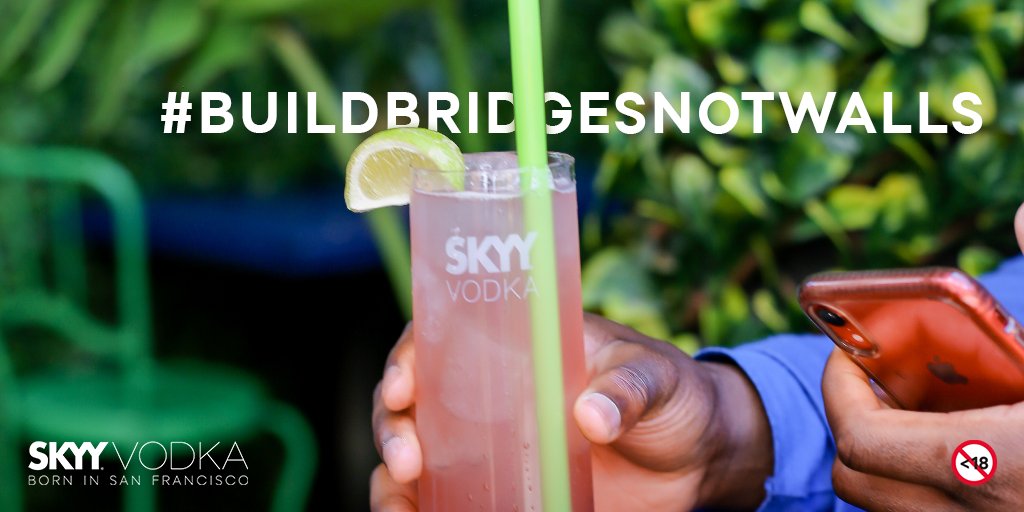 Just like a bridge, your phone is a connection between you and a world of different people, places and things.

Hands up 🙋🏾‍♂🙋🏾‍♀️ if you’re using your phone right now to make plans to get together over some SKYY this weekend. 😉

#BuildBridgesNotWalls #SKYYVodka