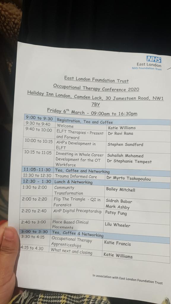 Sidrah2811's tweet image. Excited to be given the opportunity to present our QI project at the OT conference today  @FlipTriangle