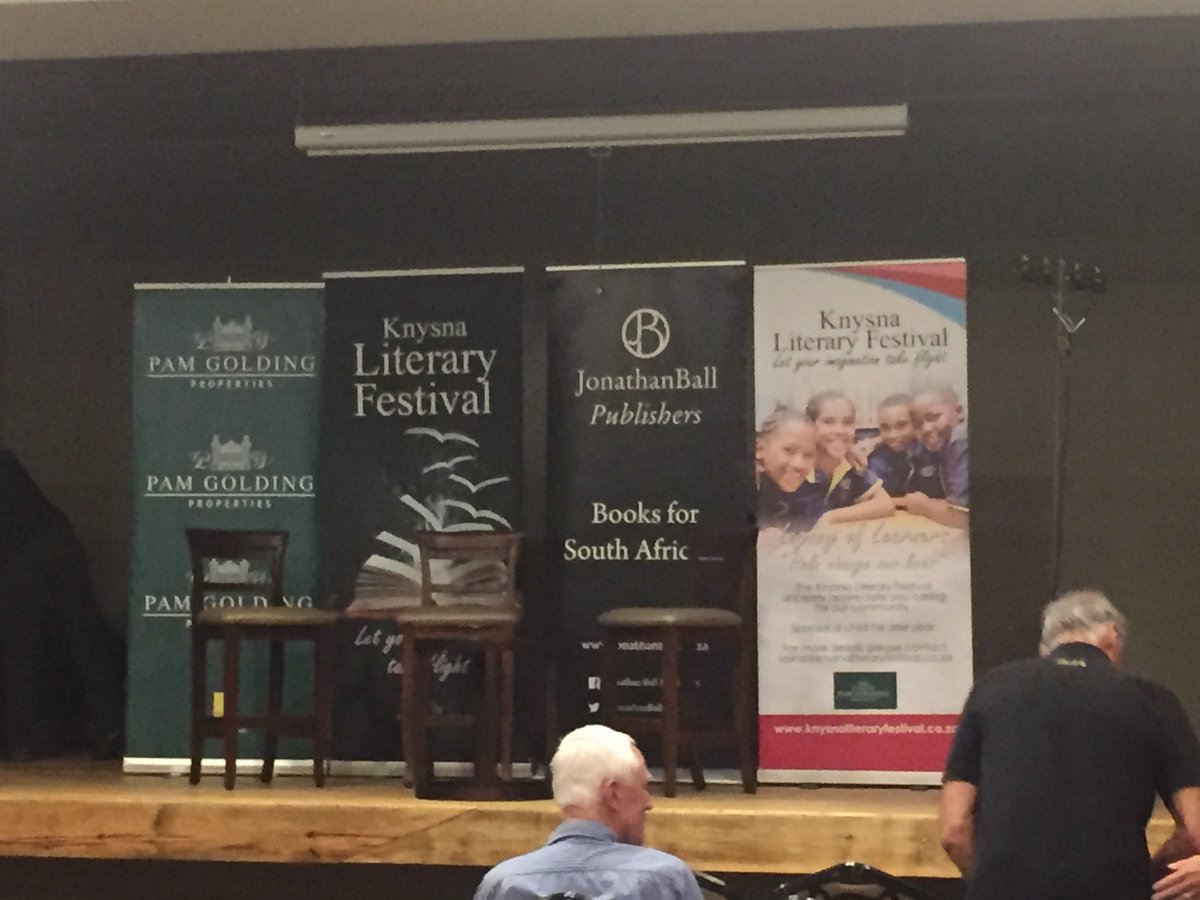 Setup ready for the next session. #BecomingAnAuthor #KnysnaLitFest 2nd session for the day, extremely impressed.