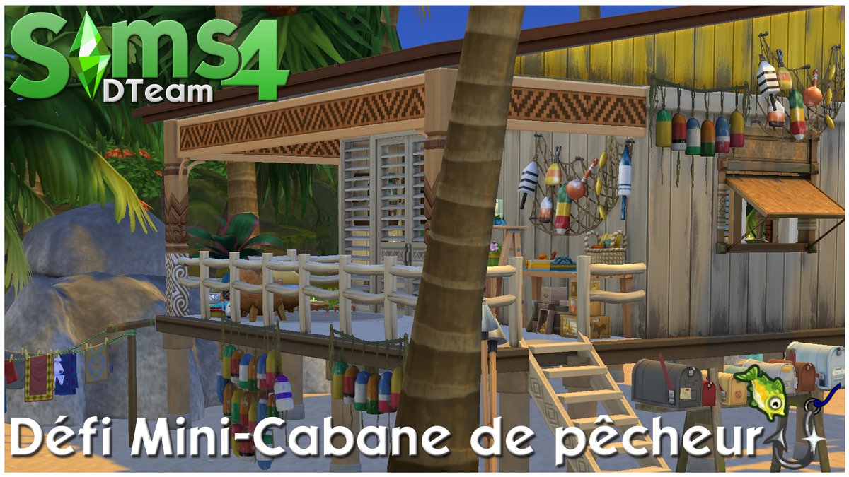 DteamSims4's tweet photo. Fan de défi? Amateur de compétition amicale? 
C'est partit pour un nouveau défi construction, espérons que vous aillez l'âme d'un pêcheur! Il vous faut réaliser mini-maison de pêcheur! Prêt ? 
3, 2, 1 à vos souris! 

https://t.co/aTPeqlDdlT

#Sims4 #TheSims4 https://t.co/pR0huK60Xd