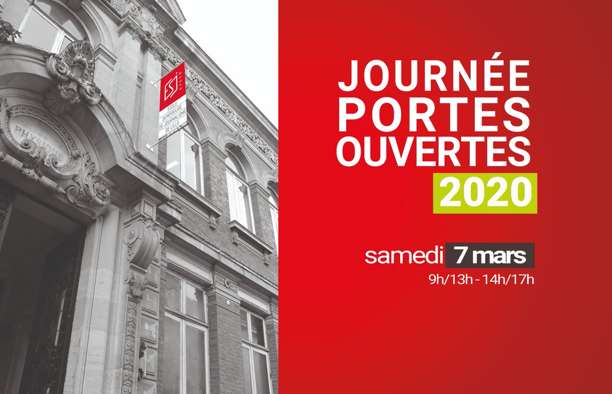 ESJLille's tweet photo. Nous vous attendons demain à la journée portes ouvertes de l'@ESJLille ! Au programme : rencontre avec des étudiants et les responsables pédagogiques, visite des locaux, et les réponses à toutes vos questions sur les différentes formations et l'Académie ESJ Lille. https://t.co/uZPXzibkKr