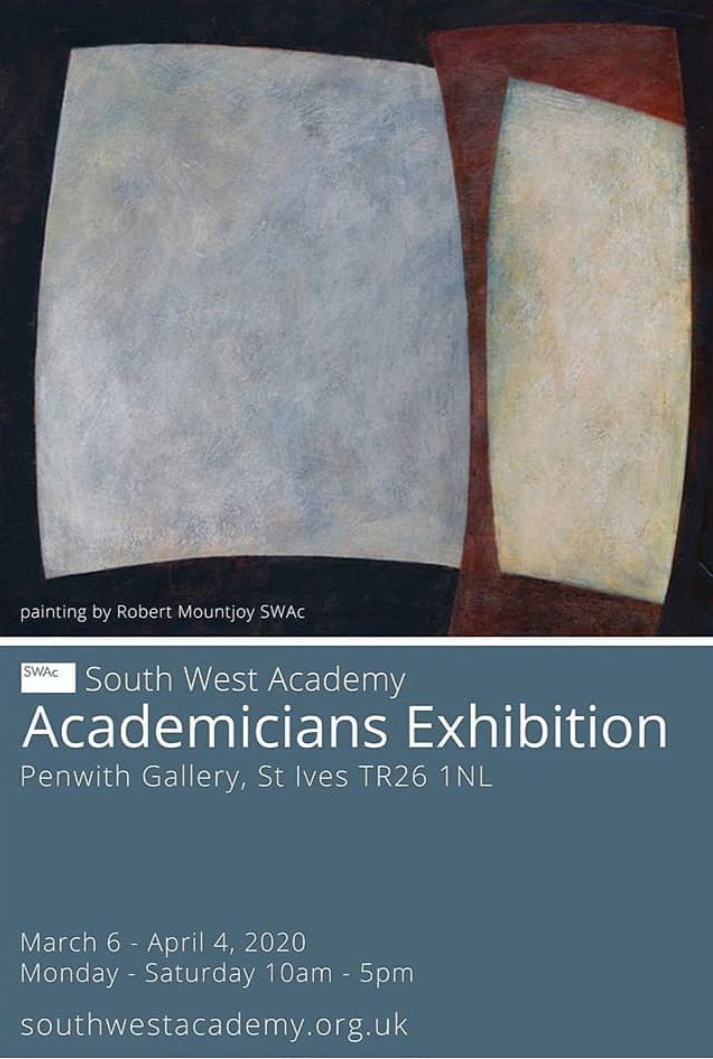 South West Academy of Fine and Applied Arts Academicians show opens today, private view 5.30-7.30 tonight  at the Penwith Gallery, St Ives.