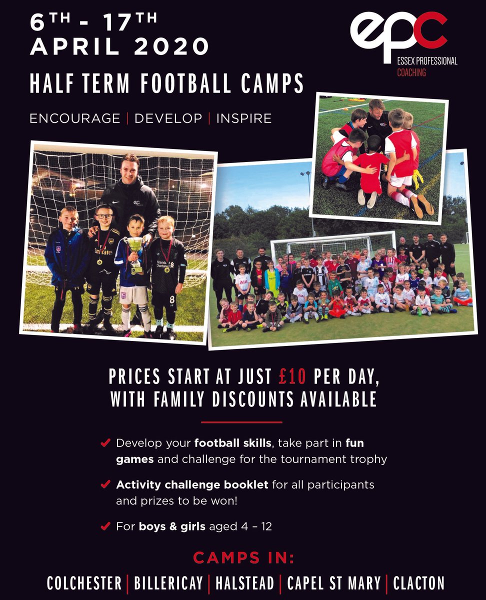 EPC_Coaching's tweet photo. In case you missed it our upcoming Easter Holiday Camps 🐰 are only a click away 🖥 at https://t.co/njieMZyZtB
.
.
.
#Sports #Coaching #FootballCamp #MultiSportCamp #Encourage #Develop #Inspire #FUN #HolidayCamp #SchoolsOut https://t.co/MEs0CLN0g0