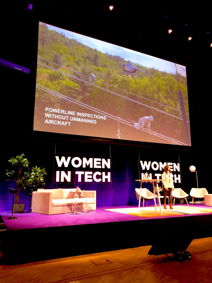 CeciliaBorg's tweet photo. Sweden’s 205000 km powerlines are being inspected by helicopters and death threatning crawling. @SakinaTurabali and her team at @skycraft disrupt the industry with drones, making power companies able to inspect the lines from screens in the office. 🙌🏽🌟

#WITsthlm2020 https://t.co/4GgNM3U8mk