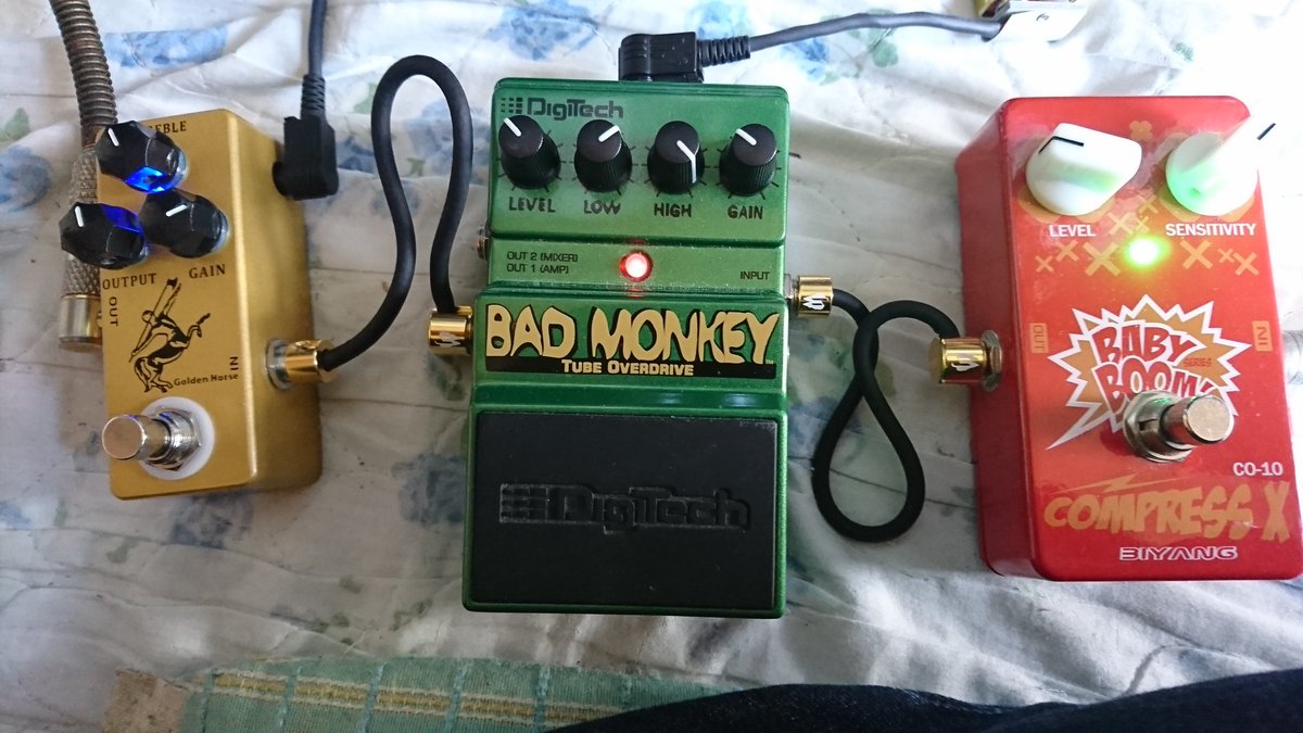 doriang_sunny's tweet photo. 全部で１万いかない。プレベにはこのセッティングで。
#goldenhorse
#badmonkey
#compressx
#ベーシストと繋がりたい
#エフェクター https://t.co/5u6KusMVCn
