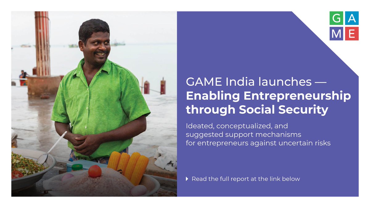 A viable, comprehensive and robust #socialsecurity mechanism might just be what #entrepreneurs need to thrive. 
Read the full report here: bit.ly/2TzZNW8
#GAME #GAMEIndia #StartBusiness #Startupincubation #Accelerator #Mentoring #Entrepreneurshipcoach #smallbusinessowner