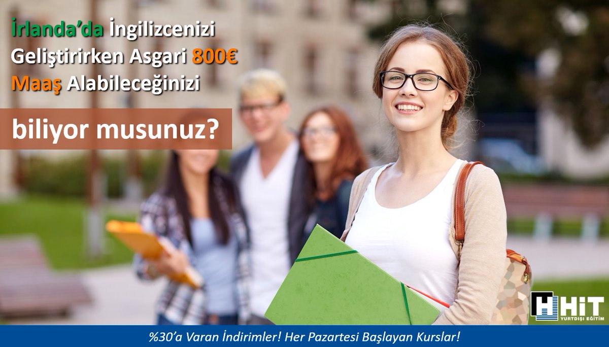 Ayrıntılı bilgi: 
☎️ (0212) 296 46 00  🌐hit.com.tr
📗 WhatsApp (0541) 296 46 00

#irlanda #ingilizcekursu #workandstudy #irlandaworkandstudy #yurtdışıçalışmaizni #irlandadilokulları #yurtdışıdilokulları #yurtdışıeğitim #yurtdışıeğitimdanışmanlığı #hityurtdışıeğitim