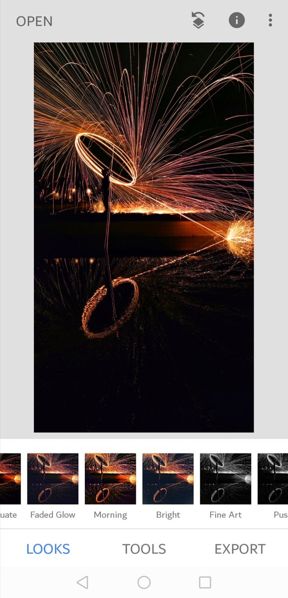 12. Edit. There are many Apps you can use to edit your photos including inbuilt apps.Social media platforms also have great editing tools. A few more are Snapseed, Vsco and Lightroom.I mostly use Snapseed. It has plenty of editing options and also "Looks" which are presets.