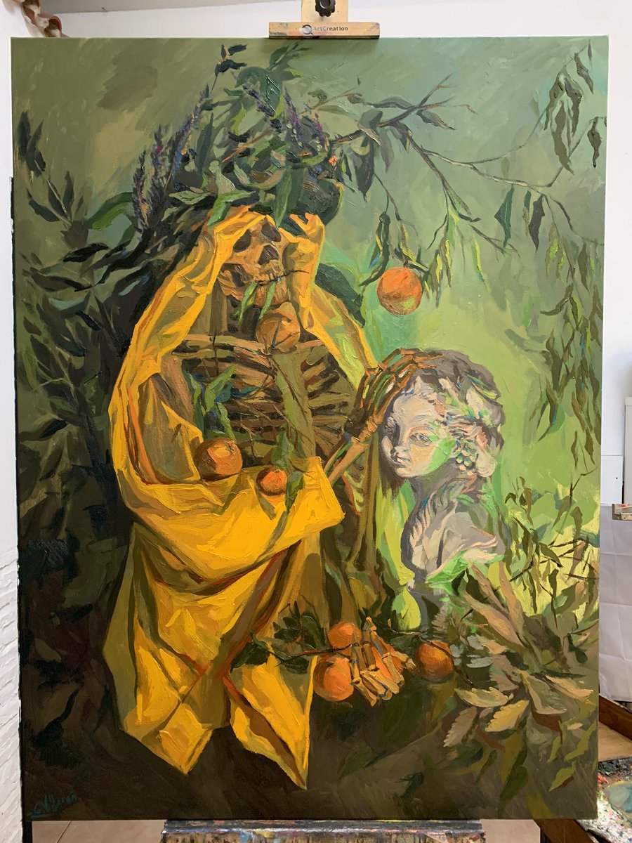AntonioCREA13's tweet photo. NATURALEZA Y ARTIFICIO es el título de mi última obra. La técnica es óleo sobre lienzo. En breve estará disponible en mi web https://t.co/I0LbqCrHEk . ¿Cómo interpretarías tu este cuadro? ¿Que te dice? #arte #pintura #oleo #antoniogarciavillaran https://t.co/25xVgn902V