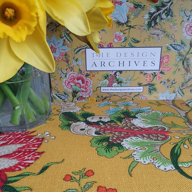 designarchives's tweet photo. With a little help from some Cornish daffodils and our s-woony TREE OF LIFE Mustard design 1007-5, we look forward to welcoming you in the showroom next week for LONDON DESIGN WEEK. You will find us with all our archival collections at World's End Studio… https://t.co/fKXAamZSQs https://t.co/brfhey3zxt