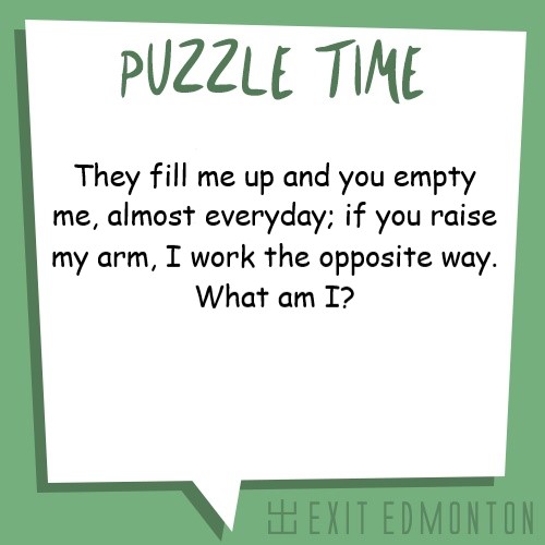 exit_edmonton's tweet image. It's time for another riddle from your friends at EXIT Edmonton! Retweet with your answers, or tag your friends to see if they can solve it!
facebook.com/ExitEdmonton/p…
#exitedmonton #yeg #oldstrathcona #whyteave #exploreedmonton