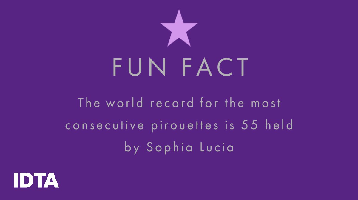 TheIDTA's tweet photo. Who is feeling dizzy? 🤪
#dancefact #funfactfriday #worldrecord #guinessworldrecord #dancerecord #pirouette https://t.co/OeefvA85YN
