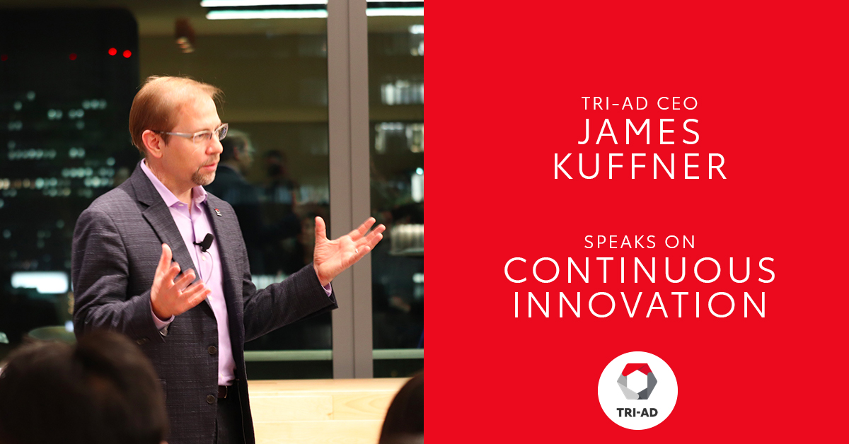 Woven_Toyota's tweet photo. In a bid to support the #Nihonbashi community where TRI-AD is located, our CEO #JamesKuffner gave a keynote speech to future leaders, sharing his thoughts on continuous #innovation and giving back to society at Shizenkan University early last month.
#TRI_AD #thoughtleadership https://t.co/9PWDHHgCwy