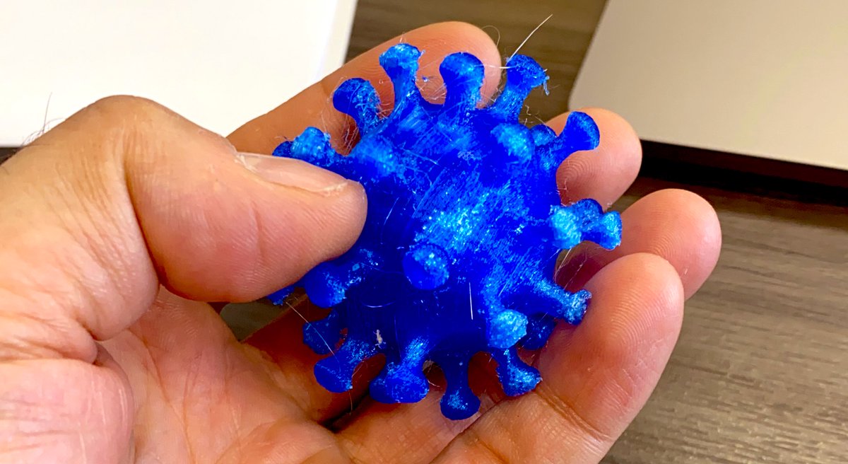 #CoronaVirusChallenge 3D Printed the bugger last night wanted to see what the fuss is all about...