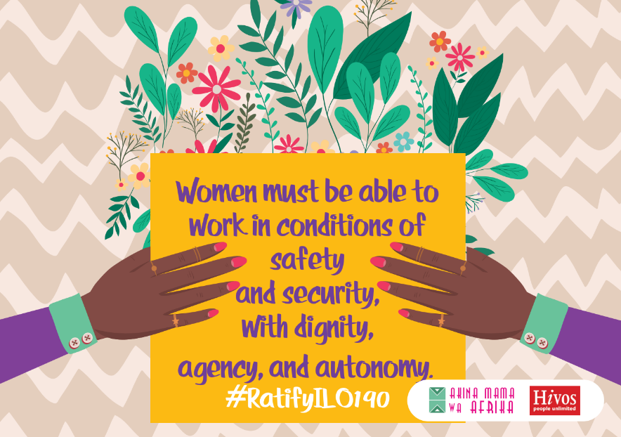 amwaafrika's tweet photo. Women will not be free until all women are free - @musiimee 
#WomenAtWorkCampaign #RatifyILO190 https://t.co/344JL5BKik