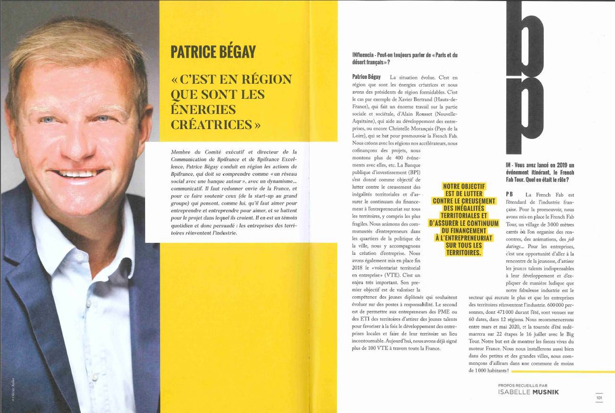 patricebegay's tweet photo. Il faut aimer pour entreprendre et entreprendre pour aimer. C’est en #région que sont les énergies créatrices. Soutenons et encourageons tous les #entrepreneurs qui se battent pour le projet dans lequel ils croient. @INfluencialemag https://t.co/QbSYxd1Do1