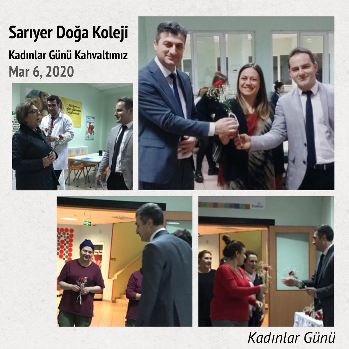 SARIYERDOGAA's tweet photo. Sarıyer Doğa Koleji yöneticilerinden ve öğretmenlerinden süpriz organizasyon... Kadınlar Günü organizasyonunda emeği geçen herkese teşekkür ederiz. @ozlemdgl @KadirErhal @selcukdoga @nazli10er @serozeren @polatcenker https://t.co/AgO8DxYk2c