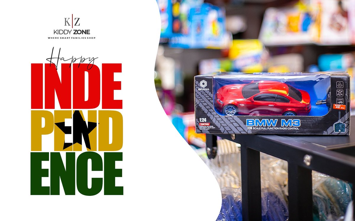 kiddyzonegh's tweet photo. Kiddy Zone wishes you all a Happy Independence Day! Show your kids a good time this holiday. Buy them any of the amazing toys in our shop today... Visit us at Nungua Barrier or call us on 0244698039/0558046401
#kiddyzone #Ghana #ghanaindependence #6thmarch https://t.co/QYS5vlL752