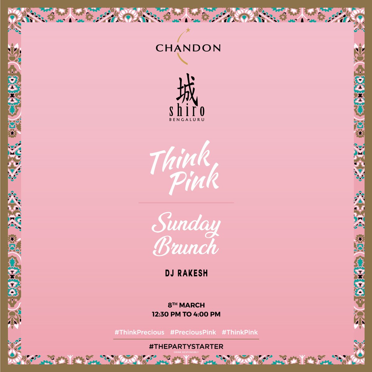 ExperienceShiro's tweet photo. It's going to be a spectacle in #Pink at #Shiro this Women's Day! A limitless flow of Rosé, decadent cocktails and an elegant spread of Pan Asian cuisine, with DJ Rakesh on the console. Drop by between 12:30 PM to 4 PM. RSVP on 7259021119/7259021121. T&amp;C Apply.

#ThinkPinkBrunch https://t.co/KLH6VqcrRa