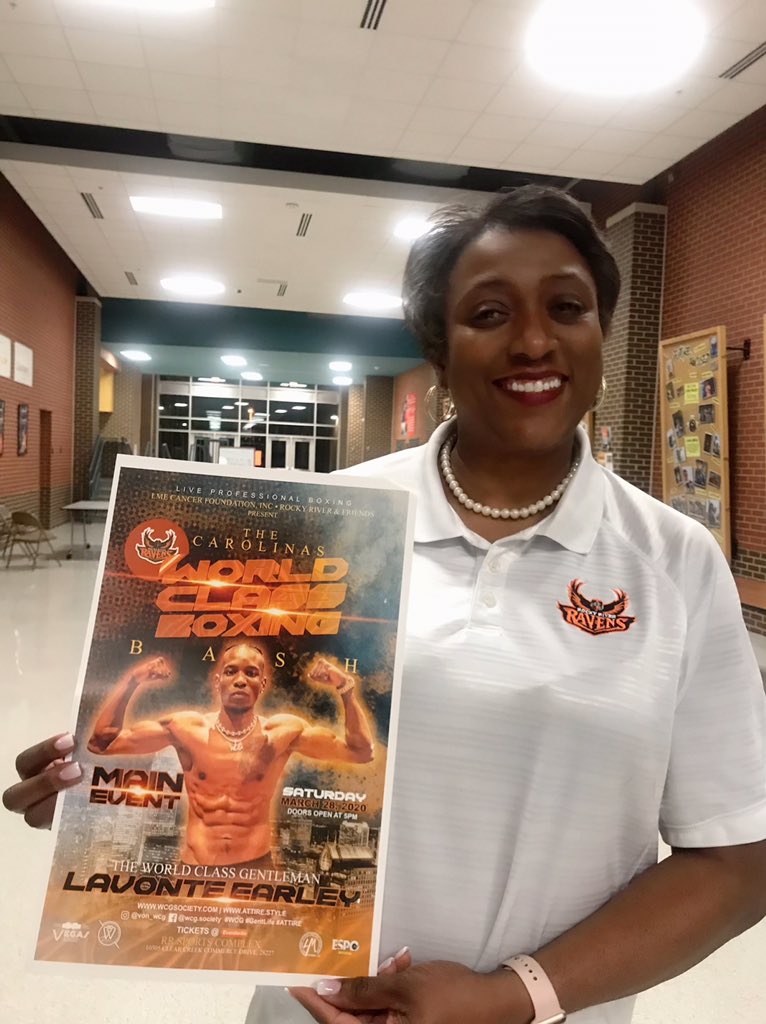 LavonteEarley's tweet photo. The Awesome Leader &amp; Principal E. Turner of #TheRock is EXCITED about the “World Class Boxing Bash” March 28th! @RRHS_Athletics @RR_LadyTennis @RR_Ravens_FB @RockyRiverHoops @RockyRiver_BB We appreciate your support! Tix @ https://t.co/zGSNMEzaKT #LiveProBoxing https://t.co/YWUQT9UPYQ