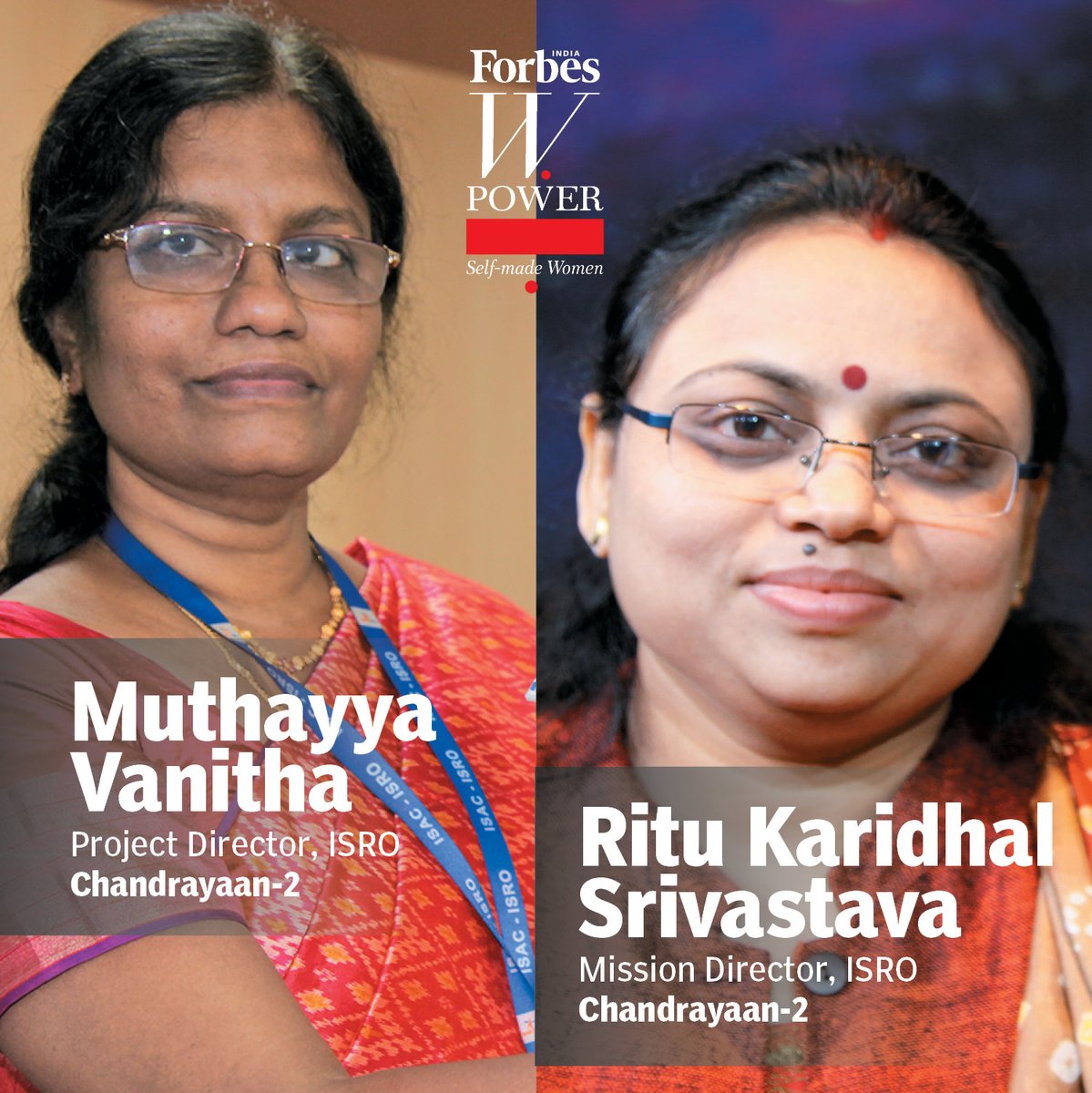 Forbes India On Twitter Muthayya Vanitha Project Director Of Isro S Chandrayaan 2 Was Named Scientist To Look Out For By International Science Journal Nature And Mission Director Ritu Karidhal Srivastava Played A Key Role In forbes india on twitter muthayya