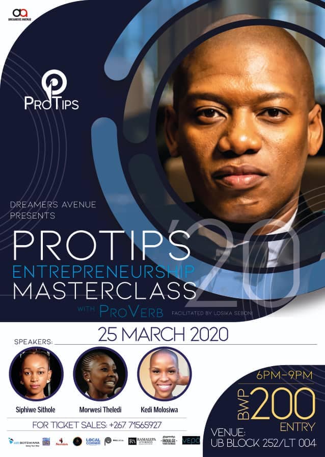 JayDotMc's tweet photo. Dreamers Avenue presents ProTips Entrepreneurship Master Class with @ProVerbMusic. See flyer for details...๐ง๐ผ๐ฟ๐ฆ
#RaisingTheBar
#InsightfulConversations
#ProTips20
NB: LIMITED SEATING.....PURCHASE YOUR TICKET NOW!!!! (71565927 / 74232805) https://t.co/YEZ1sRXYOR