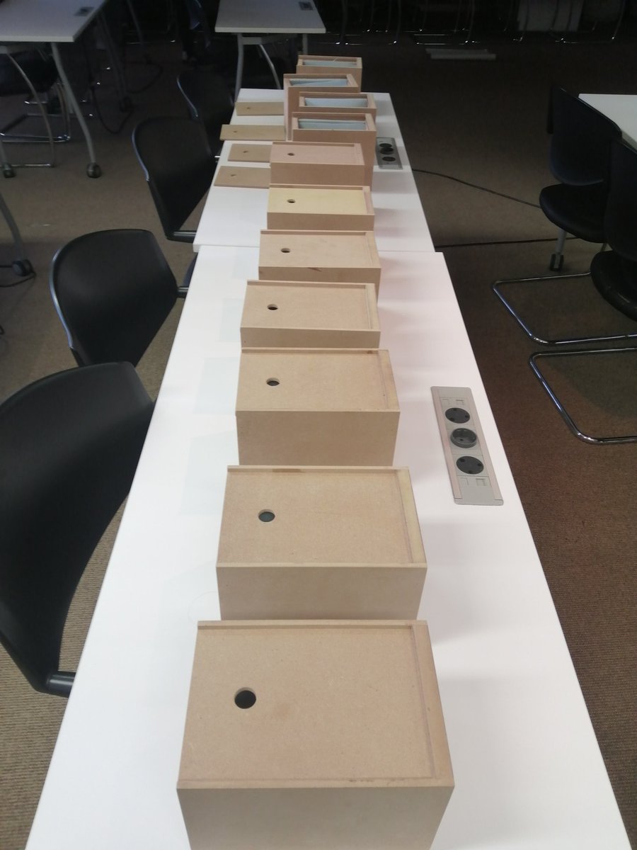 SynStalker's tweet photo. The mini skynets in their nests for tomorrows #IotHackathon https://t.co/eP97zGuYX5